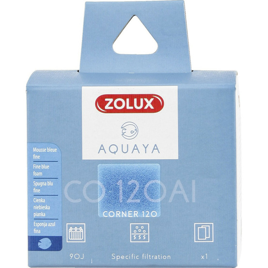 Filtre pour pompe corner 120, filtre co 120 al mousse bleue fine x1. Pour a
