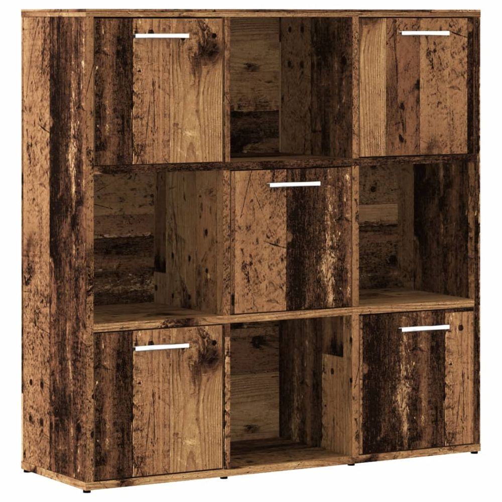Bibliothèque vieux bois 90x28x90 cm bois d'ingénierie