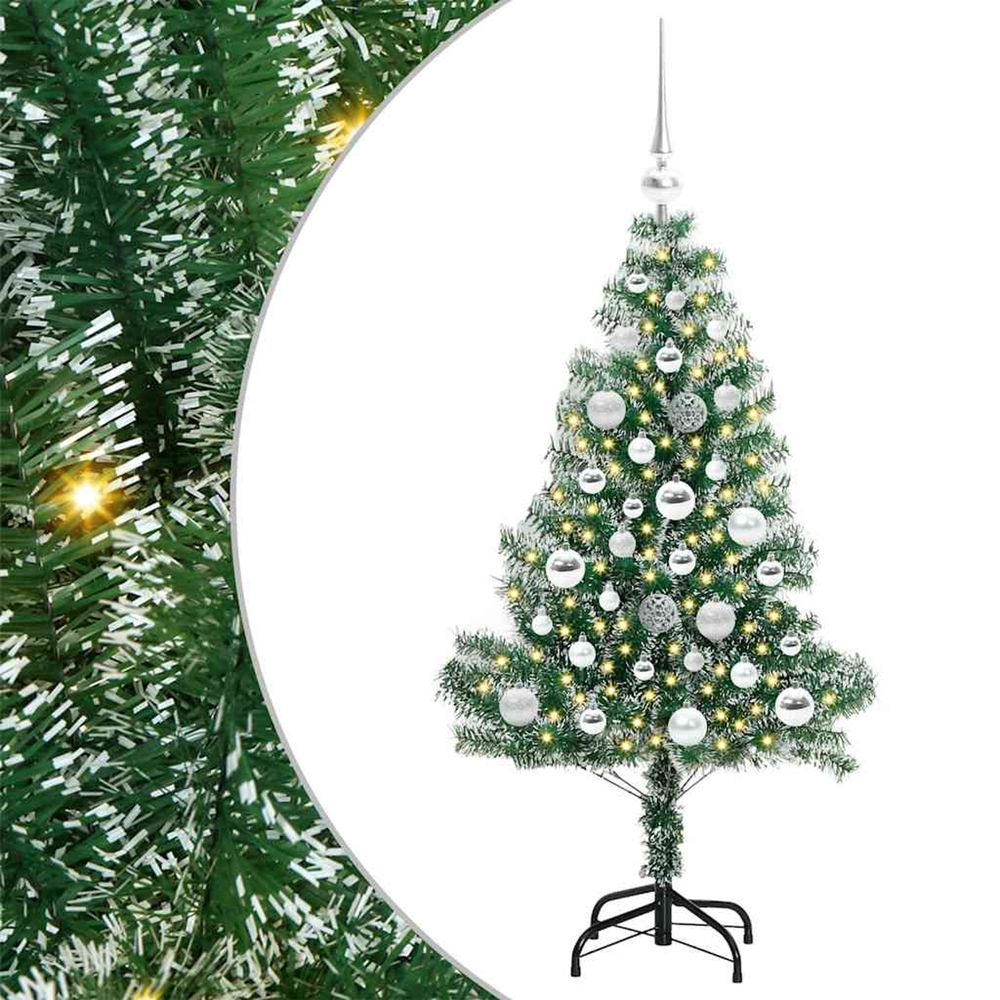Arbre de noël artificiel floconné de neige avec lumière led