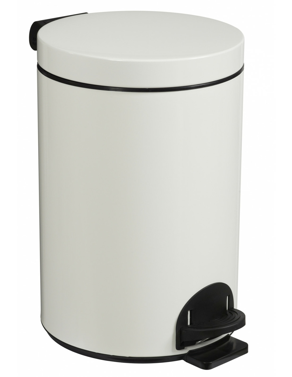Poubelle à pedale sanelia - seau antibacterien - 5l - blanc