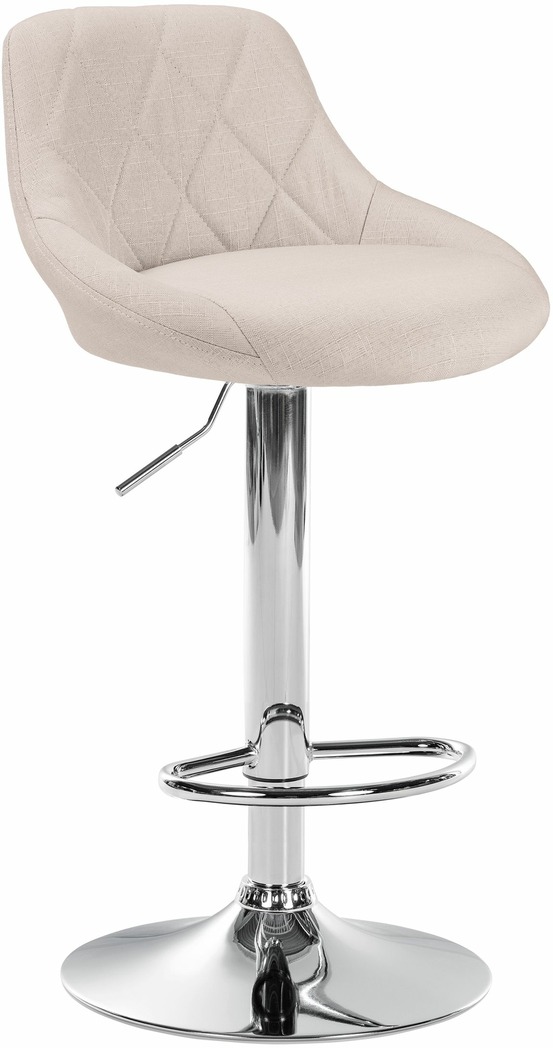 Tabouret de bar lazio tissu chromé