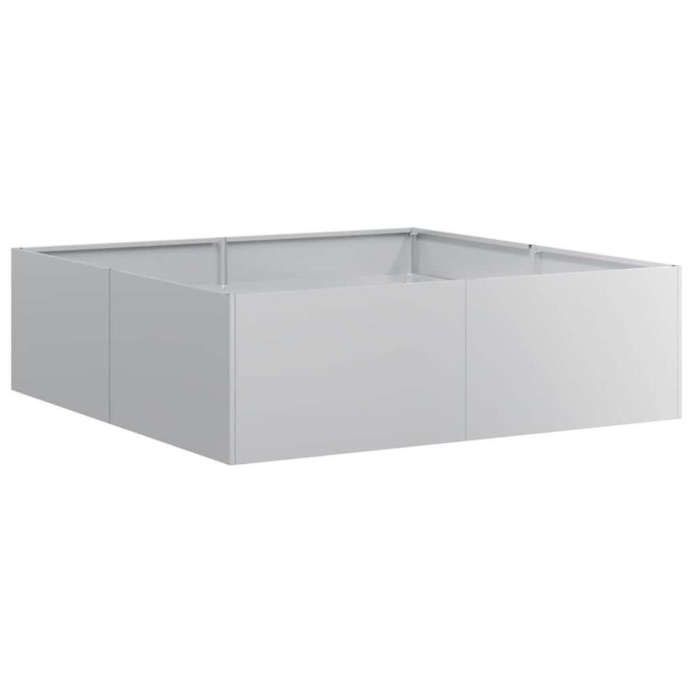 Jardinière d'extérieur 100x100x30 cm acier galvanisé