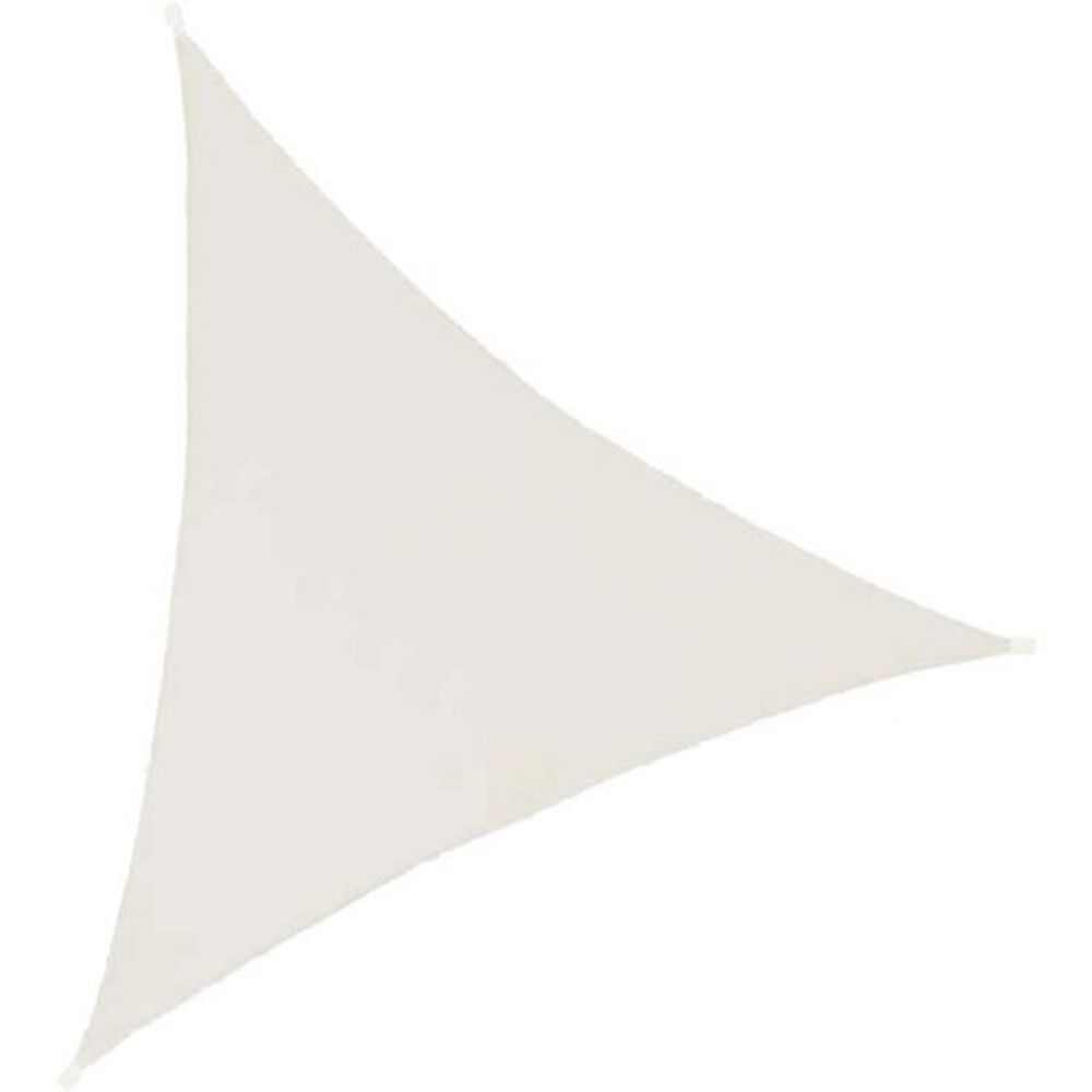 Toile d'ombrage triangulaire 3 mètres blanc gardenia