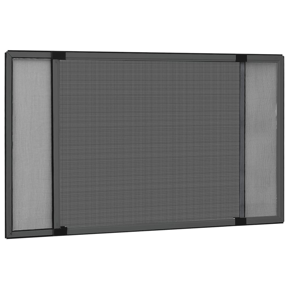 Moustiquaire extensible pour fenêtres anthracite (75-143)x50 cm