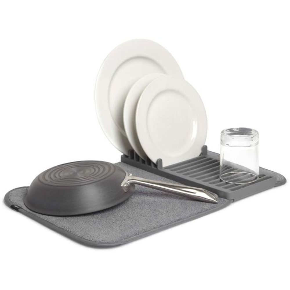 Tapis de séchage vaisselle pliable udry mini gris