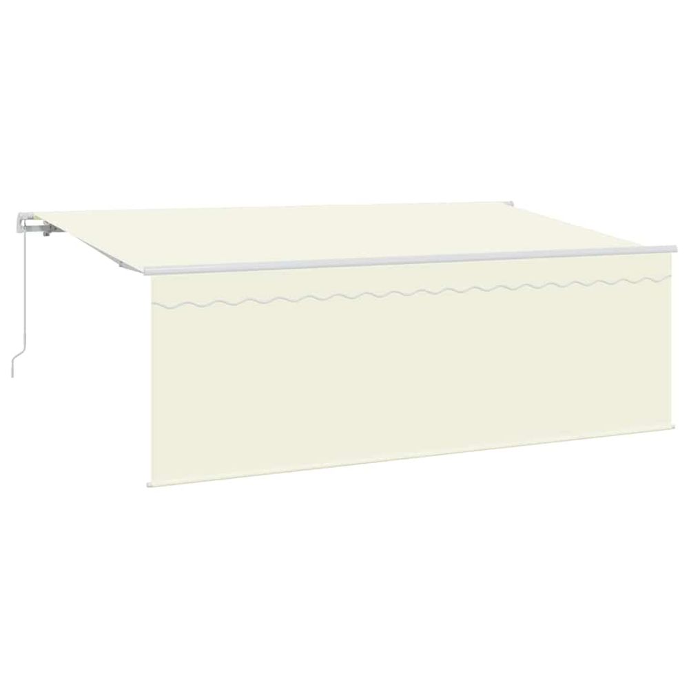 Auvent rétractable crème 350 x 200 cm polyester et aluminium