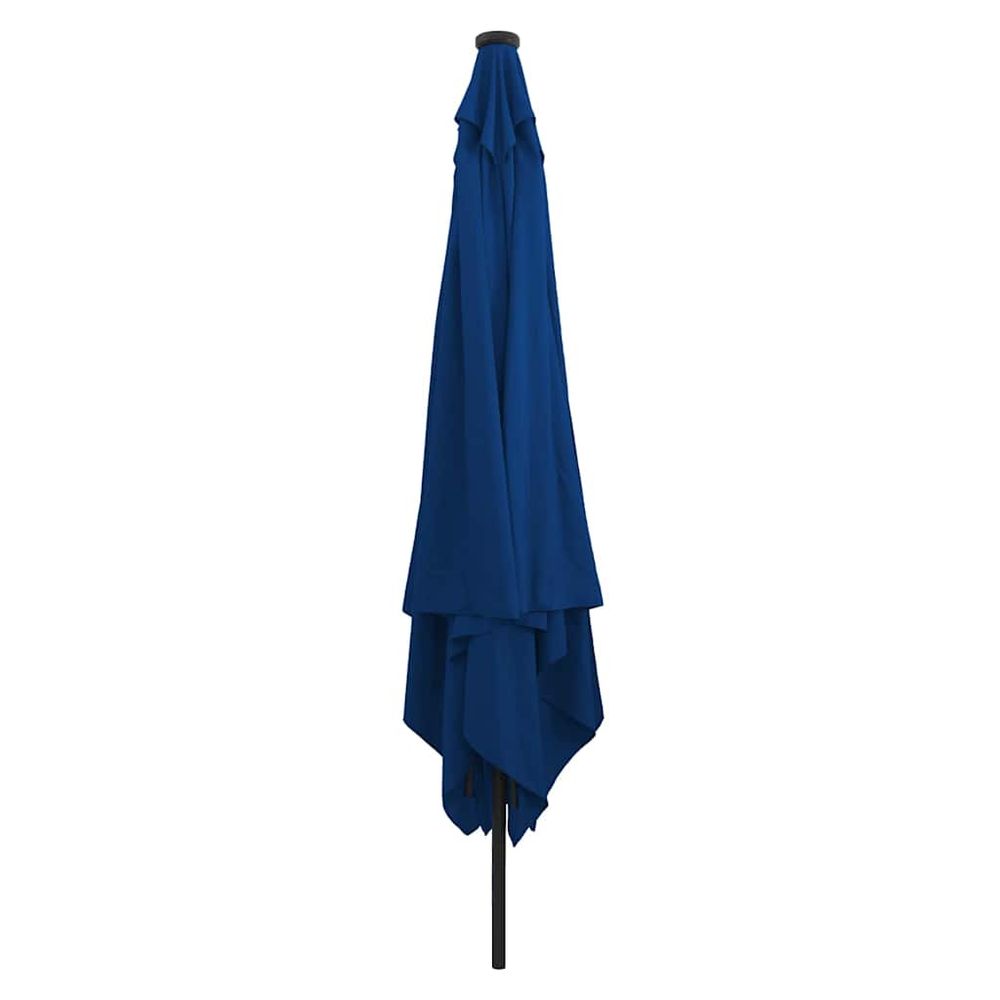 Parasol de jardin 295 x 295 x 245 cm polyester et acier azur