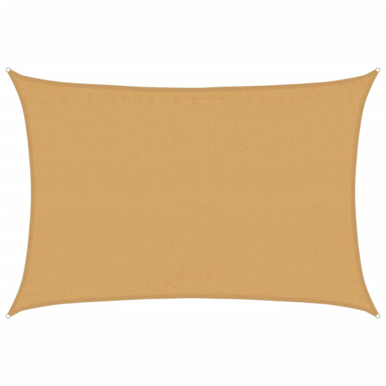Voile d'ombrage 160g/m² rectangulaire sable 3,5x4,5 m pehd