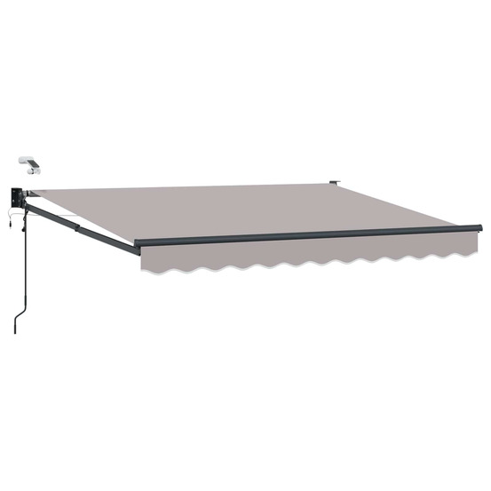 Auvent rétractable électrique gris clair 3,5 x 2,5 m
