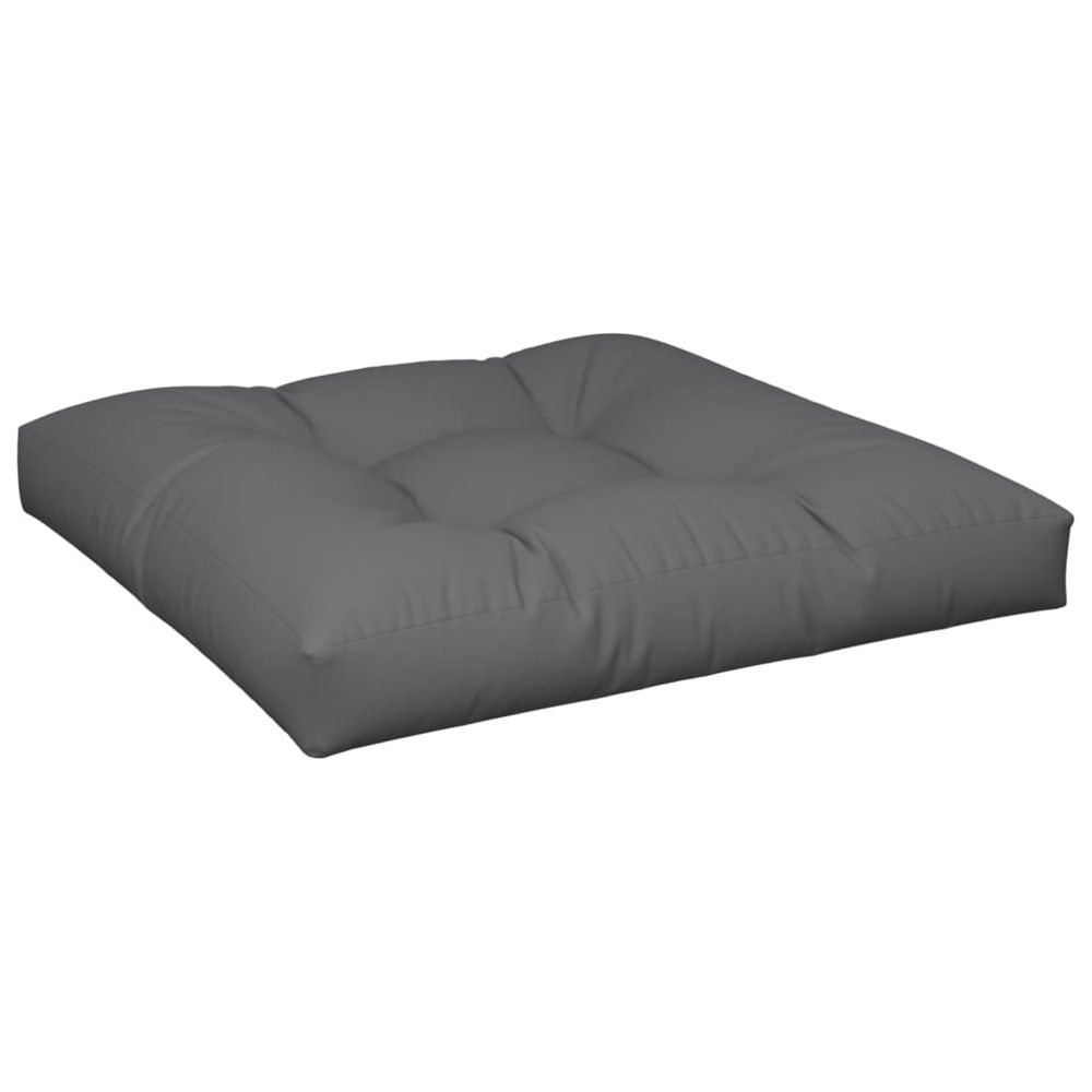 Coussin de palette anthracite 80x80x12 cm tissu