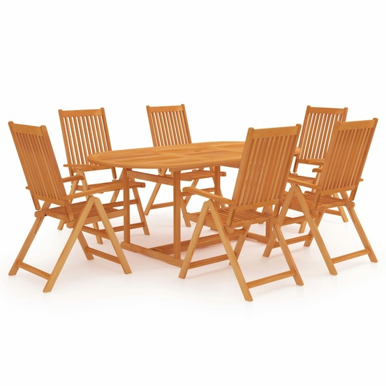 Ensemble à manger de jardin 7 pcs bois de teck massif