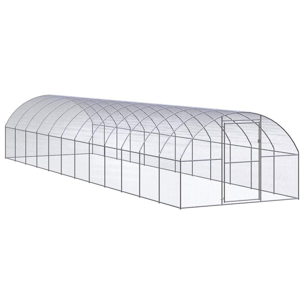 Poulailler d'extérieur 3x12x2 m acier galvanisé