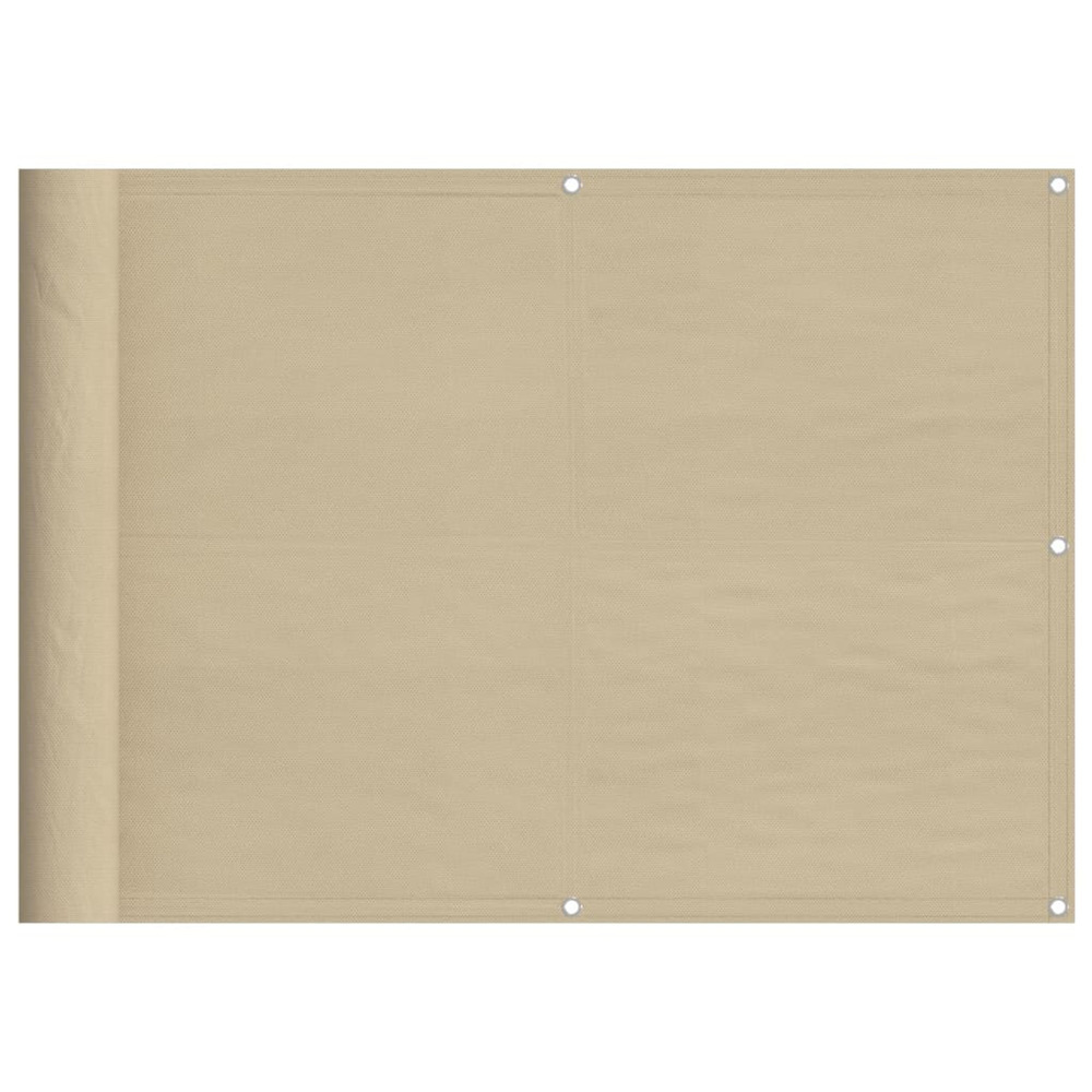 Écran de balcon beige 75x800 cm 100% polyester oxford