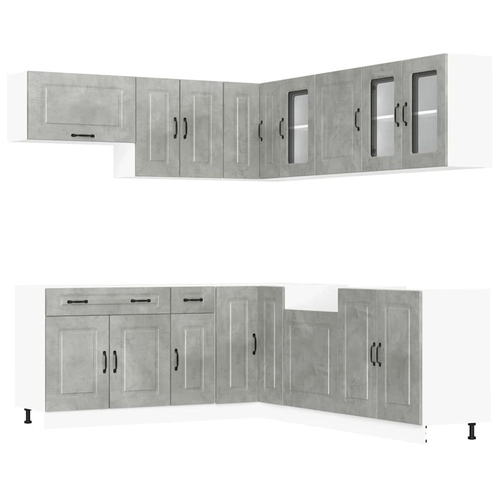 Ensemble d'armoires de cuisine 11 pcs kalmar bois d'ingénierie