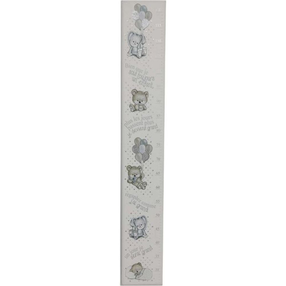 Toise en bois nounours 120 x 12 cm