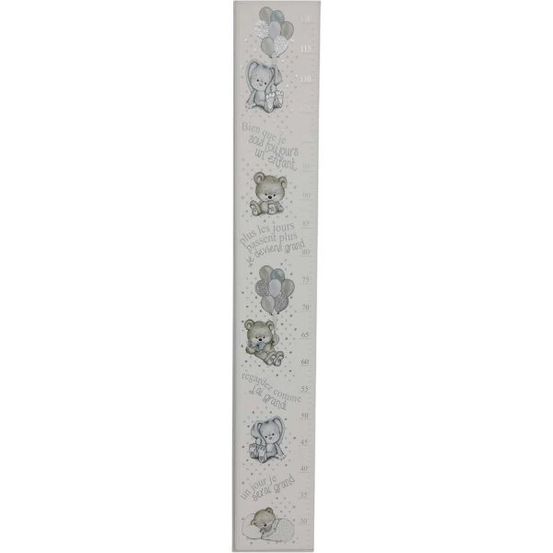 Toise en bois nounours 120 x 12 cm