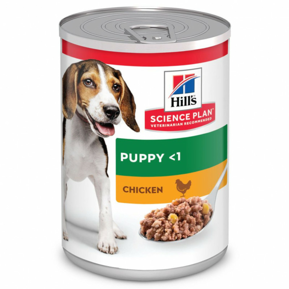 Patees chien science plan puppy poulet (boite) - hill's 12*370 g