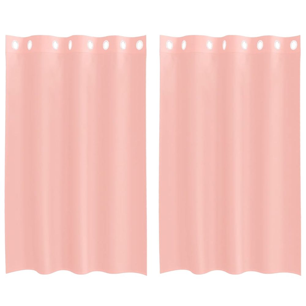 Rideaux en voile avec œillets 2 pcs rose 140x175 cm