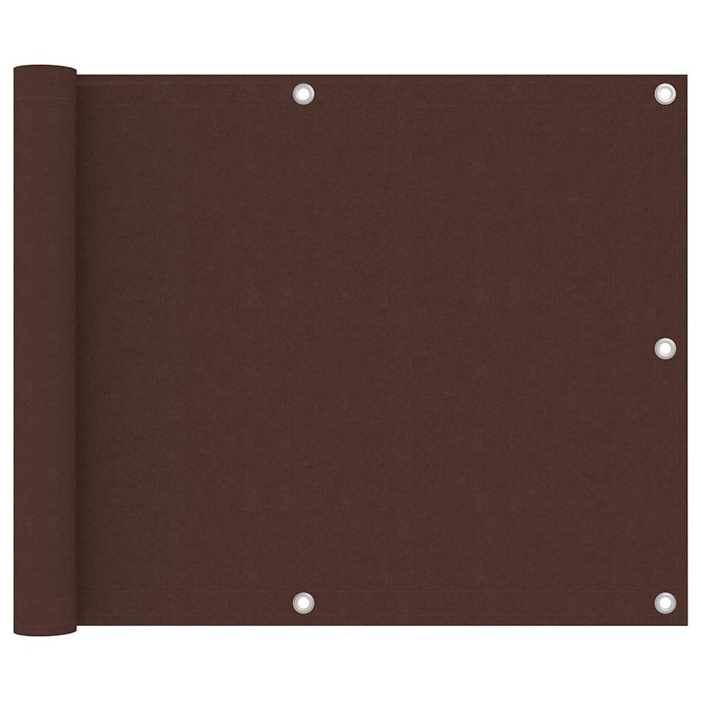 Écran de balcon marron 75x600 cm tissu oxford