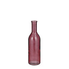 Mica decorations - vase bouteille en verre recyclé bordeaux h50