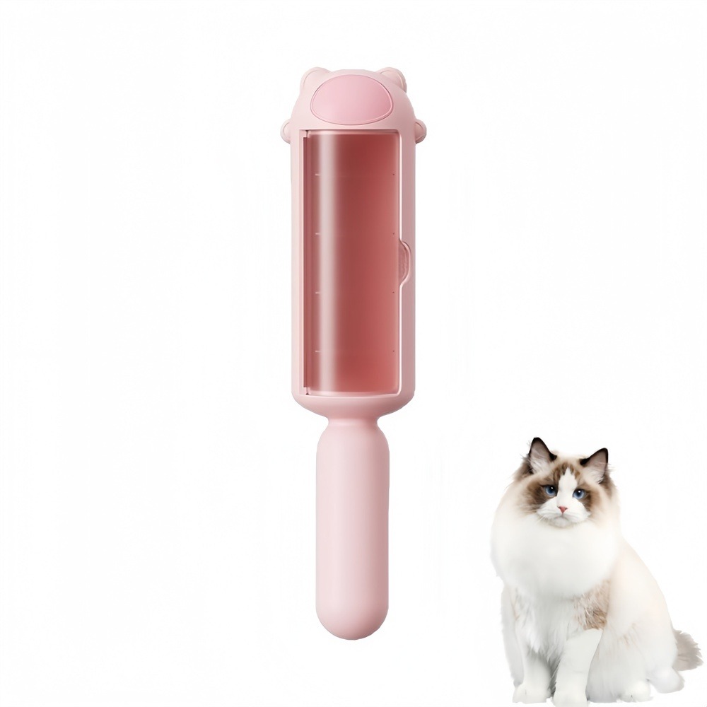 Brosse anti - poils pour animaux de compagnie rose