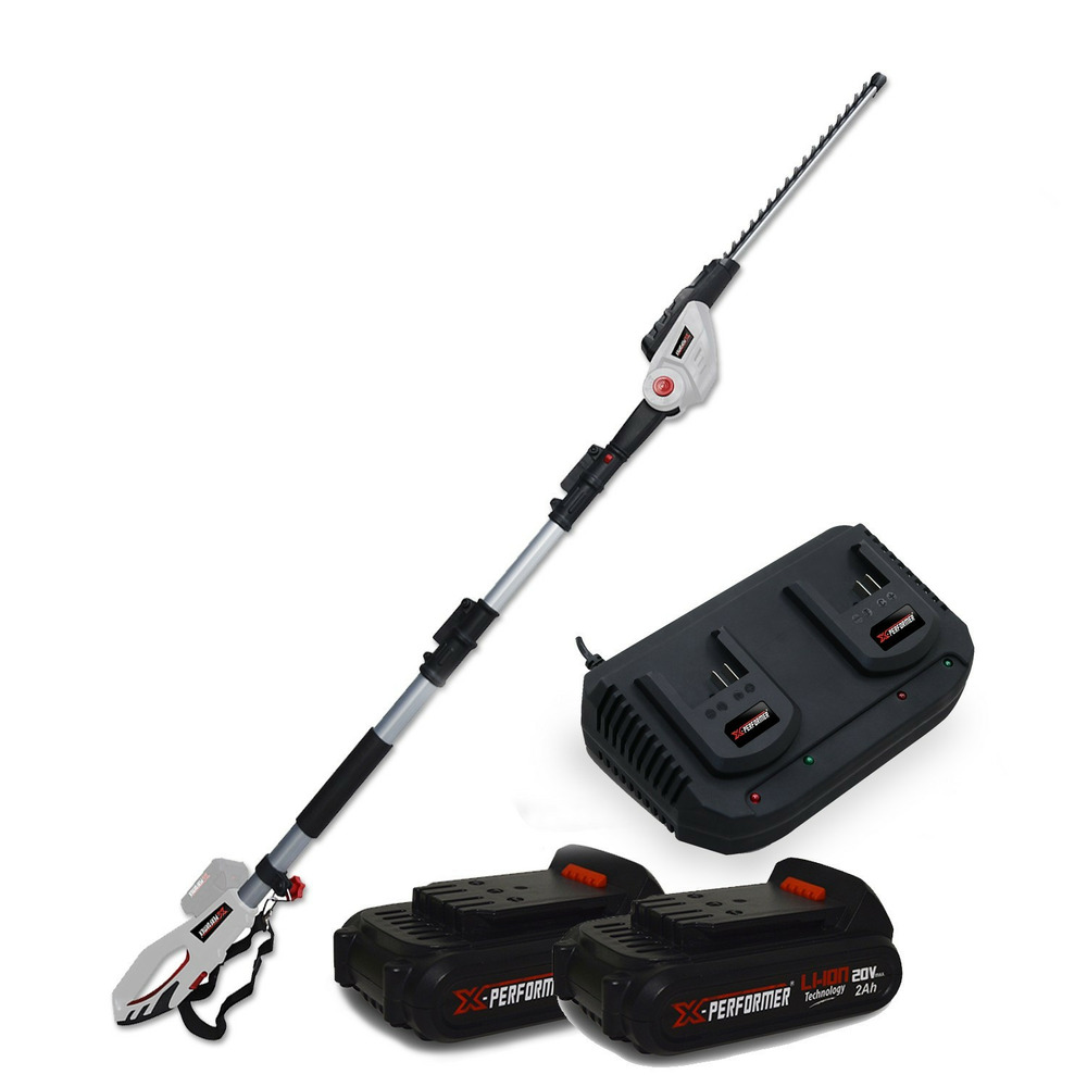 Scie à ebrancher taille haies sur perche 20v xperformer xp2psth20li - outil portatif -2 batteries 2ah et double chargeur
