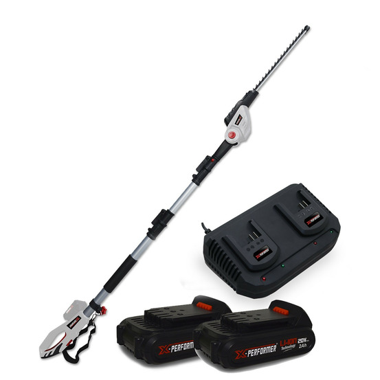 Scie à ebrancher taille haies sur perche 20v xperformer xp2psth20li - outil portatif -2 batteries 2ah et double chargeur