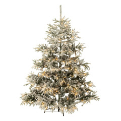Sapin de noël artificiel 420 led "barton" 240cm vert