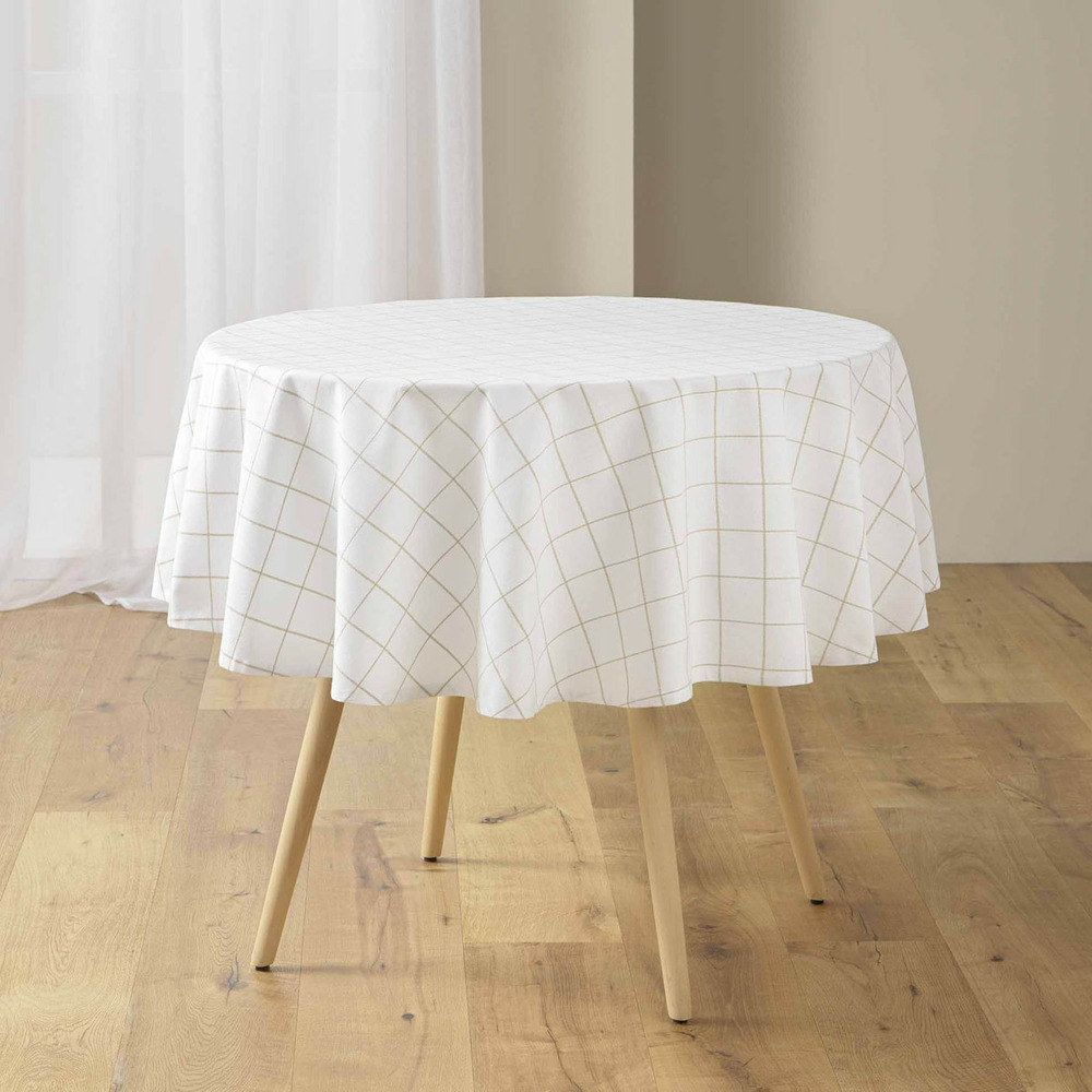 Nappe ronde à carreaux 