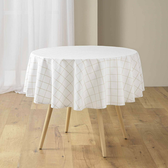 Nappe ronde à carreaux