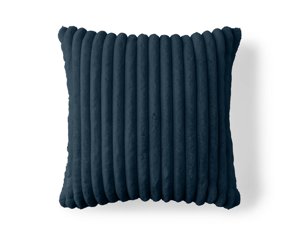 Sierra - coussin - en fausse fourrure côtelé - 60x60 cm