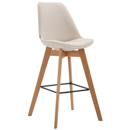 Tabouret de bar metz tissu natura