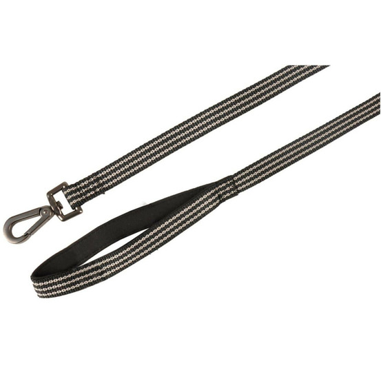 Laisse jannu noir 1 mètre x 15 mm pour chien.