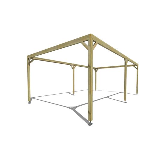 Pergola bois • 7m x 4m • indépendante • cadre simple • livraison comprise