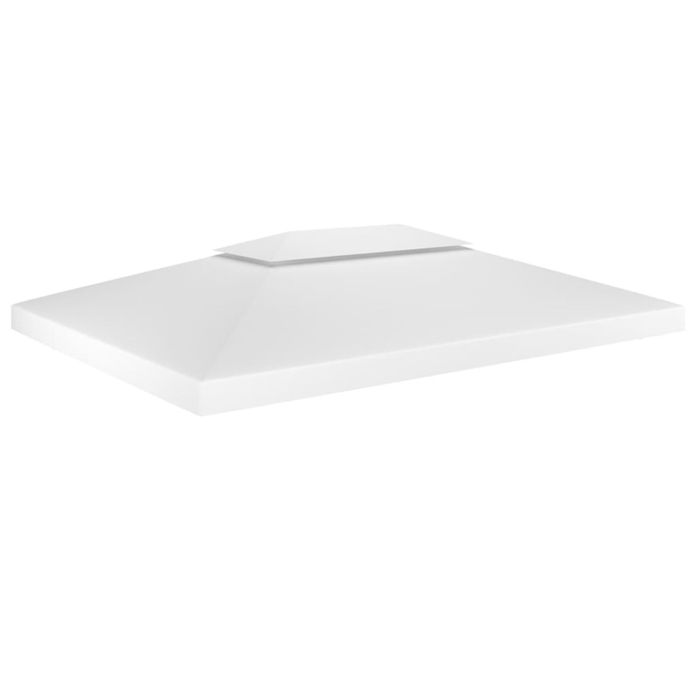 Toile de toit de belvédère 2 niveaux 310 g/m² 4x3 m blanc