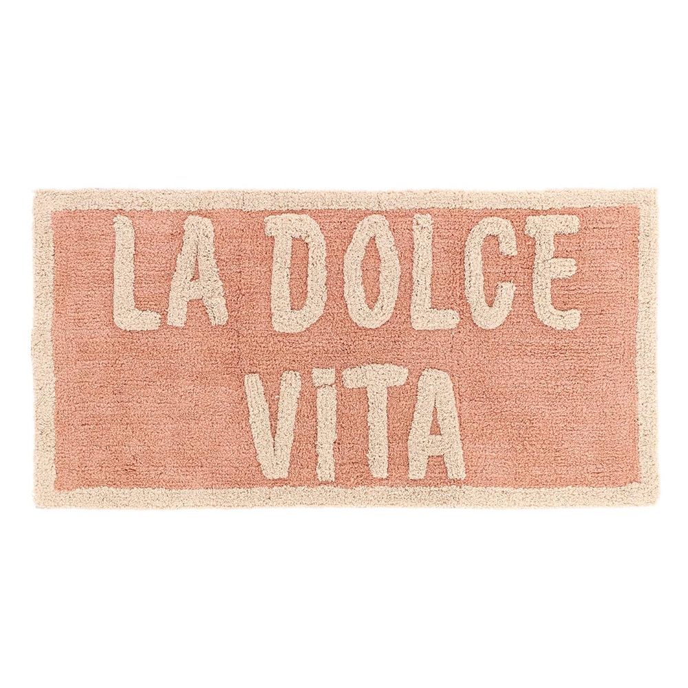Tapis chiara coton tufte 45x90cm - rose