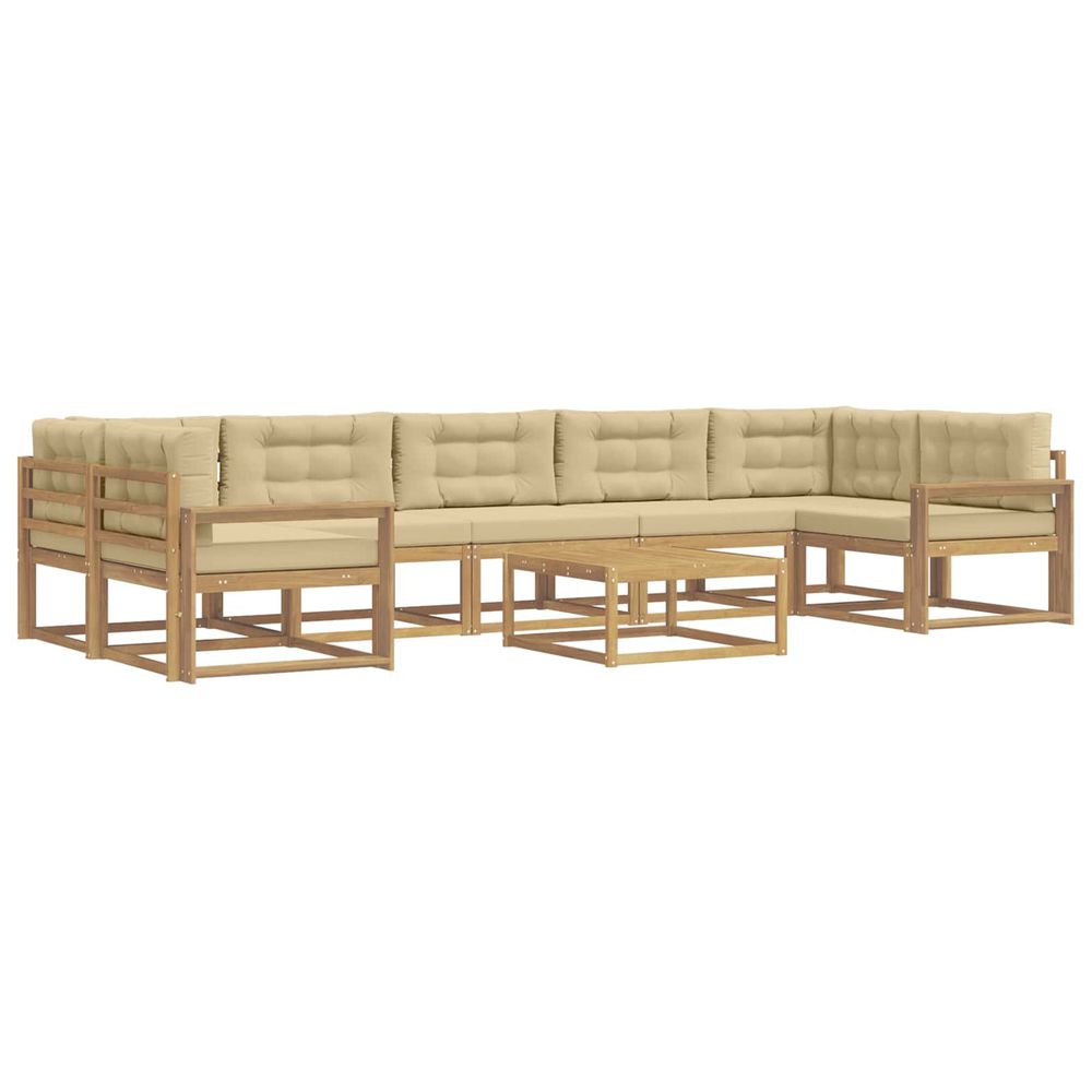 Ensemble de canapés d'extérieur 6 pc blanc et beige