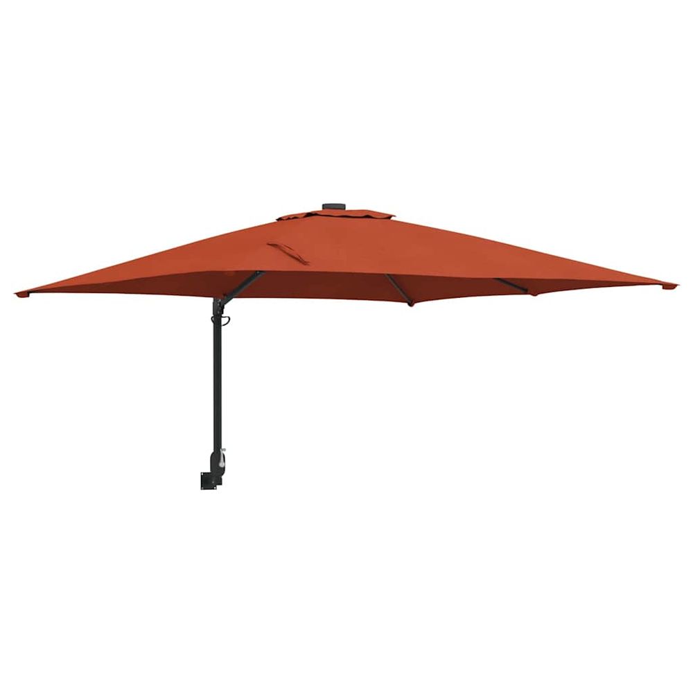 Parasol de jardin 248,5 x 247,5 x 160 cm polyester et acier