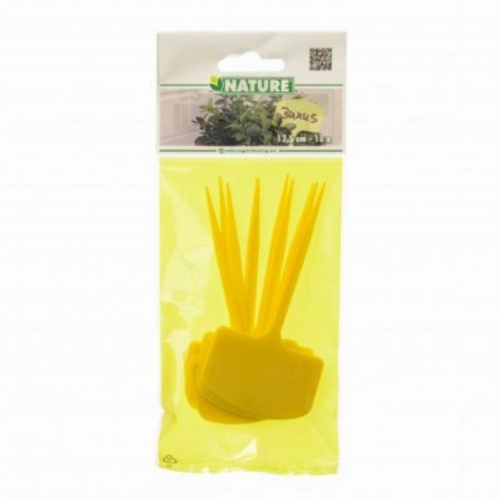 Etiquette a planter en t jaune - lot de 10