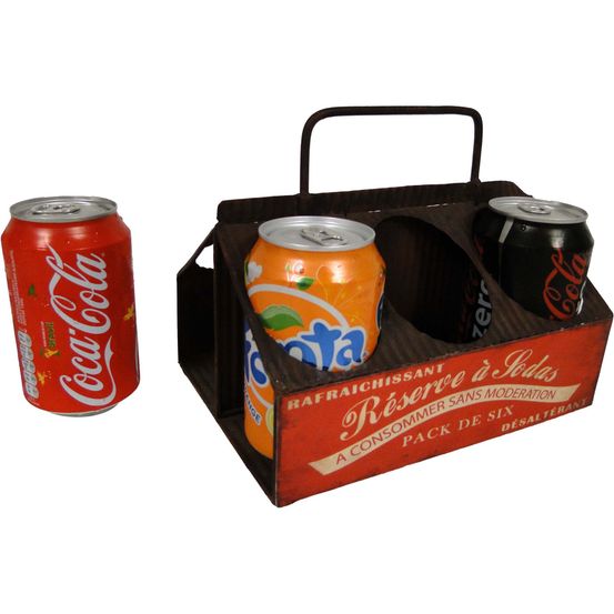 Range canettes en fer antique