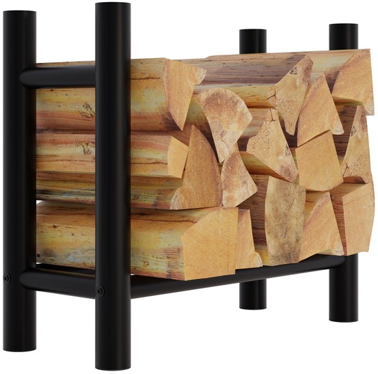 Support à bois de chauffage medya rond 30x60x60 cm