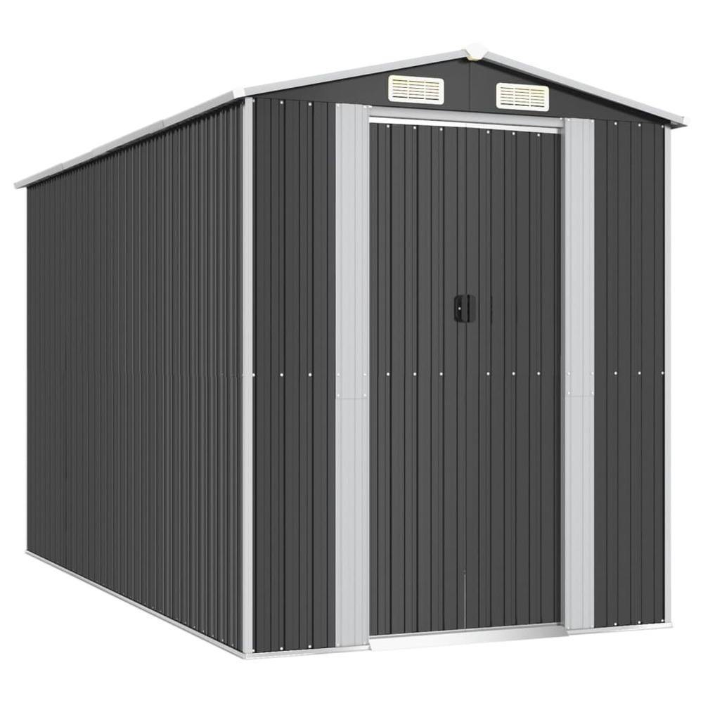 Abri de jardin cabane cabanon maison de stockage remise extérieur hangar outils robuste 192 x 357 x 223 cm acier galvanisé an