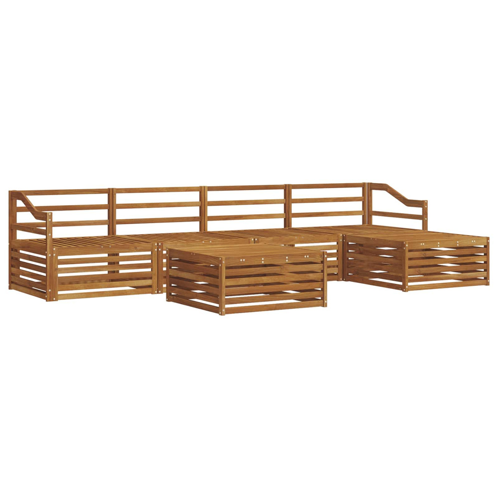 Ensemble de canapés d'extérieur 6 pcs naturel