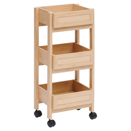 5five - desserte cane 3 niveaux bois clair