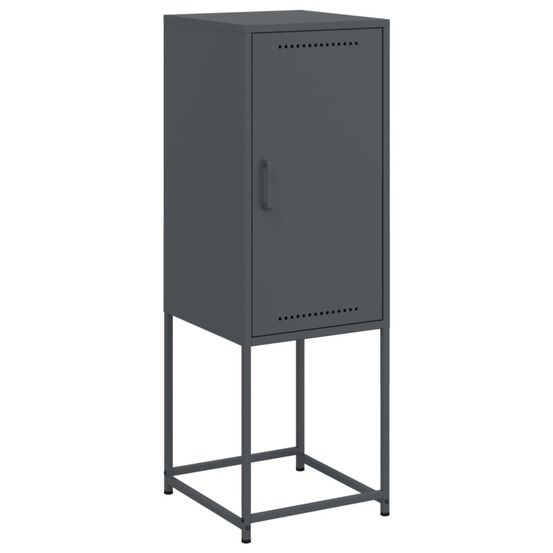 Buffet bahut commode armoire meuble de rangement organisateur cuisine salle de séjour salon haut 36 x 39 x 107 cm acier anthr