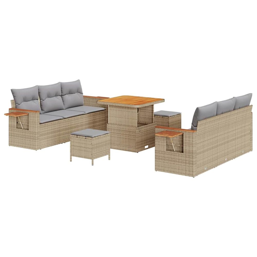 Ensemble de canapé de jardin 11 pc 8-nombre de places