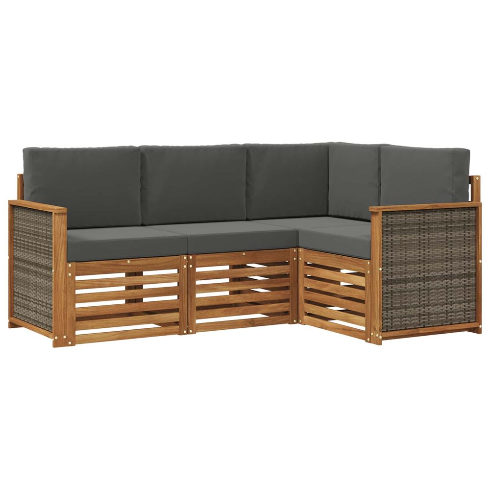 Ensemble de canapés d'extérieur 4 pc polyester