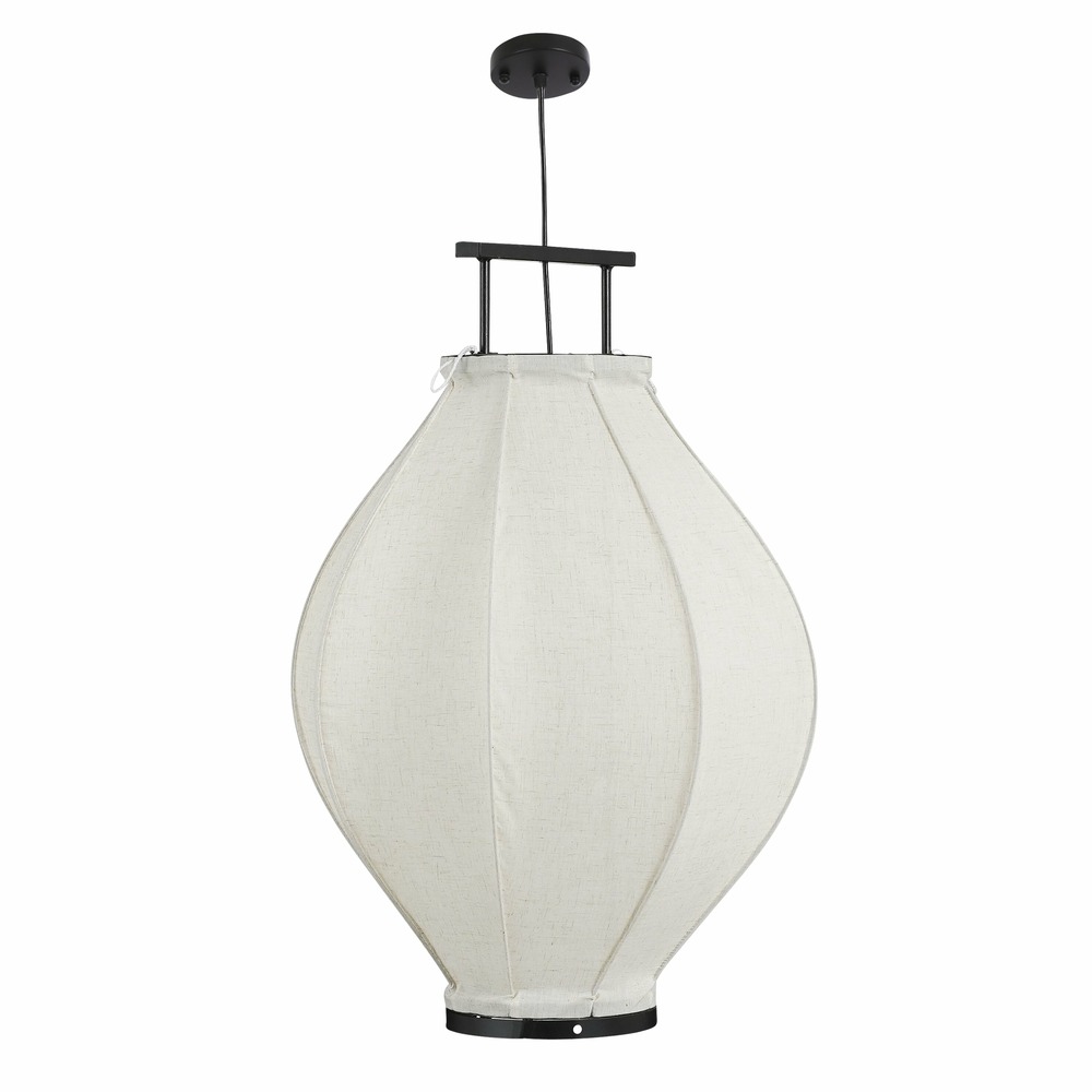 Mica decorations - suspension en lin blanc cassé