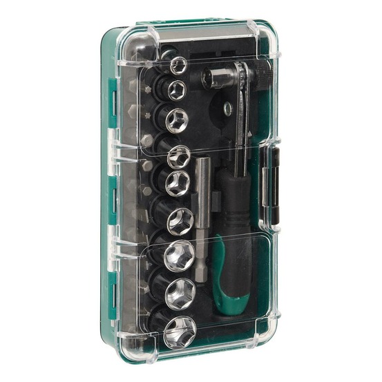 5five - kit tournevis clipsable 23 pièces vert