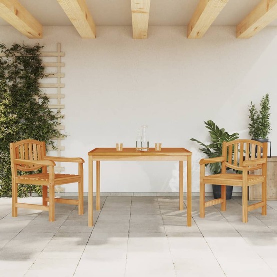 Ensemble à manger de jardin 3 pcs bois de teck massif